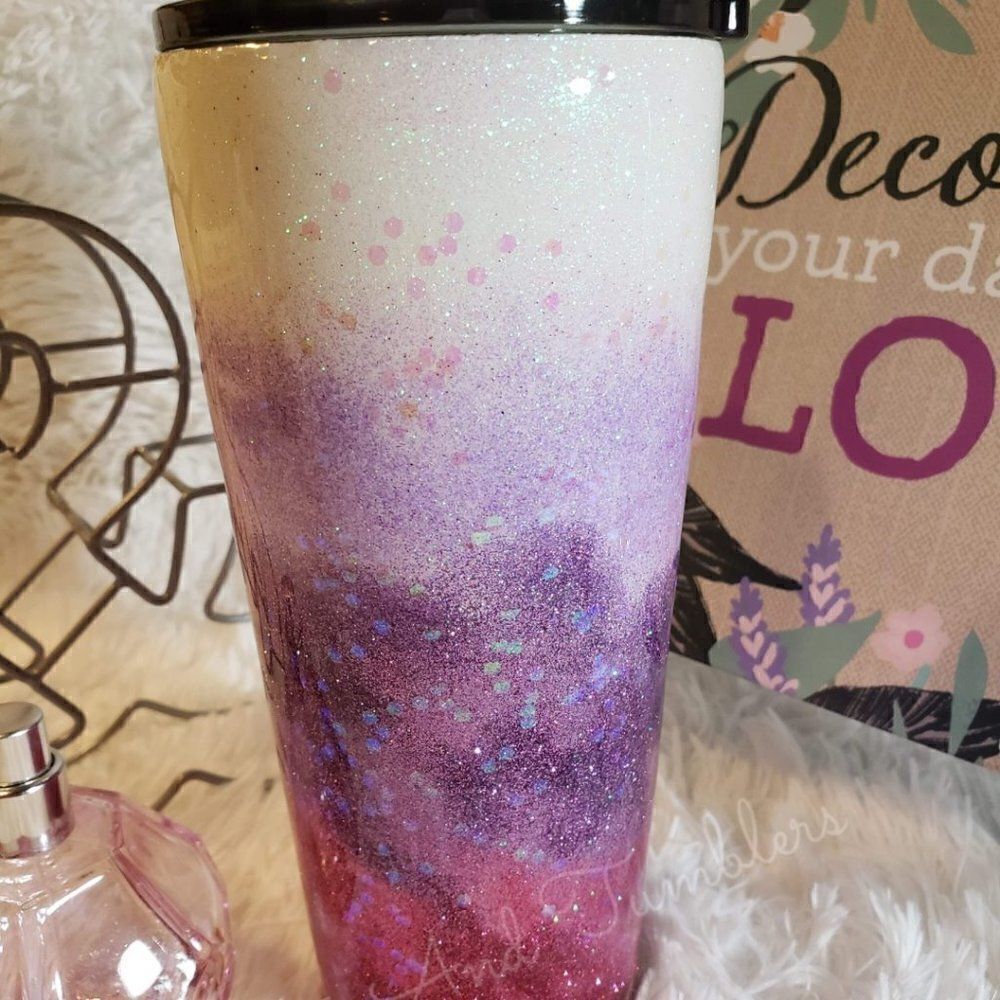 Berry Glitterful 22oz HOGG Stainless Steel Tumbler